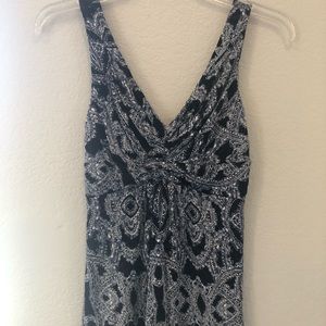 Express navy blue and white womens Top Size XSmall